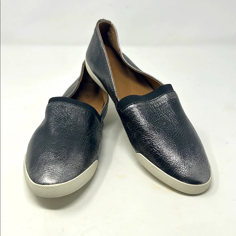 Frye Melanie Metallic Slip-On Sneakers Size 10 Excellent Condition